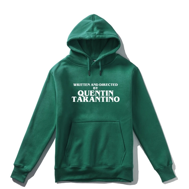 Написанная и направленная Квентин Тарантино мужская толстовка с капюшоном Женская Повседневная брендовая модная Толстовка Высокого Качества верхняя одежда Swe - Цвет: Dark Green