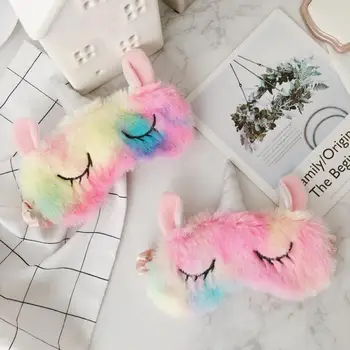 

kawaii Rainbow Unicorn & Sad Frog Mask Headband Plush Toys Stuffed Animal Dolls for Children Girls Birthday Christmas Gifts