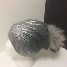 Новинка, унисекс, Мягкая шерстяная вязаная детская шапка, много цветов, натуральный мех енота, помпон, детская шапка, головной убор, меховые шарики, детские шапки