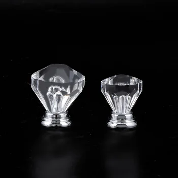 

5 Pcs Clear Bright Acrylic Crystal Material Door Drawer Knob Pull Handle Cabinet Cupboard Knobs Handles For Furniture Hardware