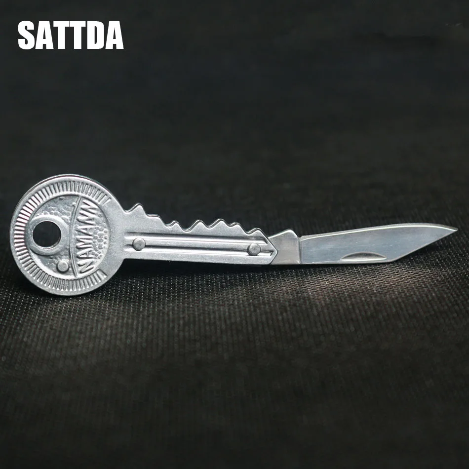 

Mini Blade fold key ring knife keychain Peeler tool Outdoor camp gadget Survive kit portable hike Pocket Package Box Opener Open