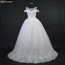 QQ Lover Новое свадебное платье с открытыми плечами роскошное Бисероплетение Vestido De Noiva