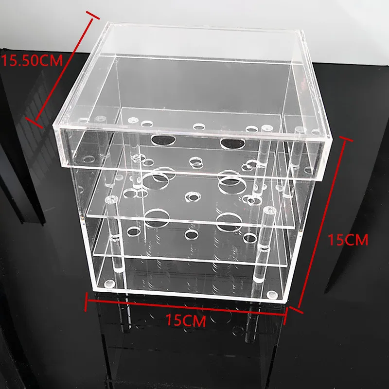 Акриловая ясно цветок коробка для хранения Макияж Организатор фестиваля подарок на день рождения для подруги жена
