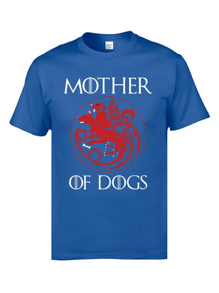 Personalized Comics Crew Neck T-Shirt Summer Tops T Shirt Short Sleeve for Men On Sale Cotton Fabric Design Top T-shirts Mother of Dogs Hot 2017 8183 blue