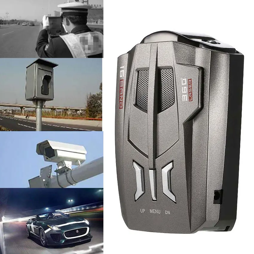 Radar Detector V9 Electronic Speed Dog English Russian Single Display