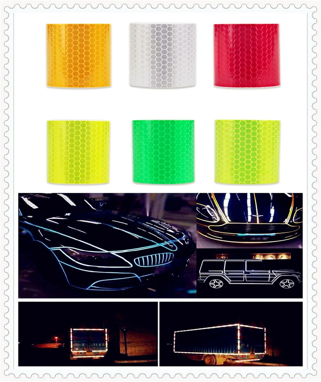 

Car Accessories Reflective Adhesive Sticker Decal Warning Tape Film for Ford SVT Reflex Freestar F150 Crown BF 4-Trac