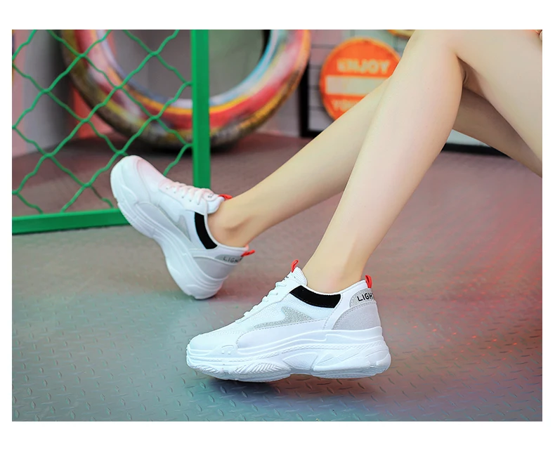 Fashion Sneakers Women Casual Shoes Breathable Flat Platform Ladies Shoes Tennis Lace Up Sport Women Vulcanize Shoes XZ64 (19)