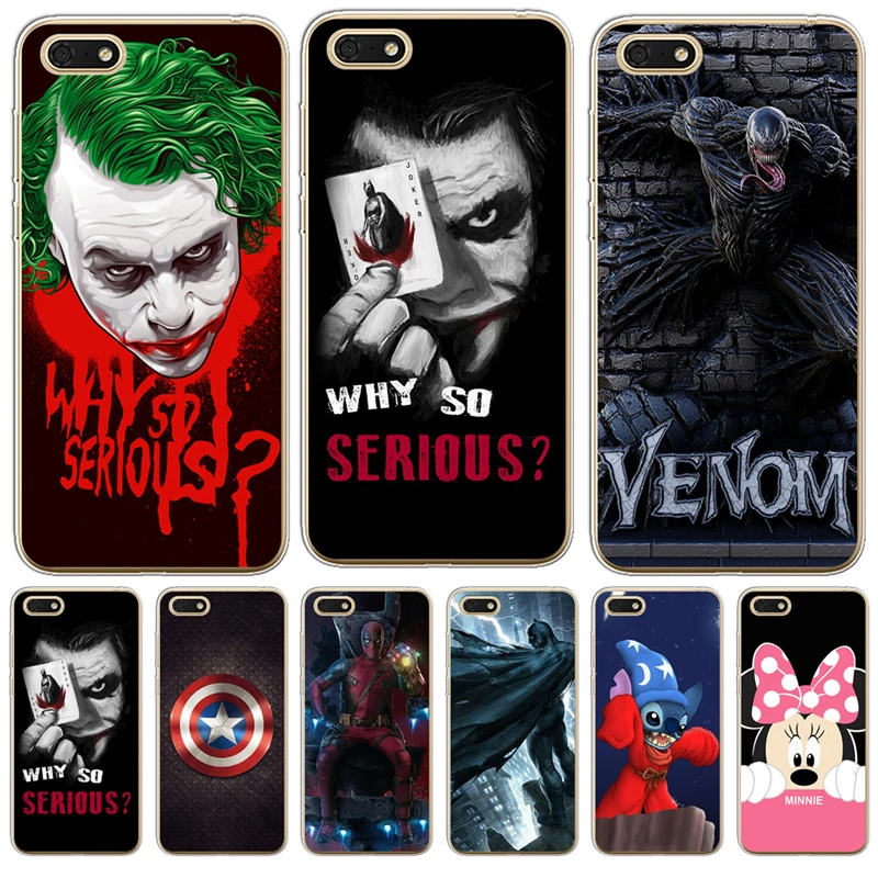 

For Huawei Nova 2 Plus 3 3i Y5 II Y6 Y3 2017 Y6 Prime 2018 Phone Case back cover Soft TPU Silicone coque funda Joker venom Cool