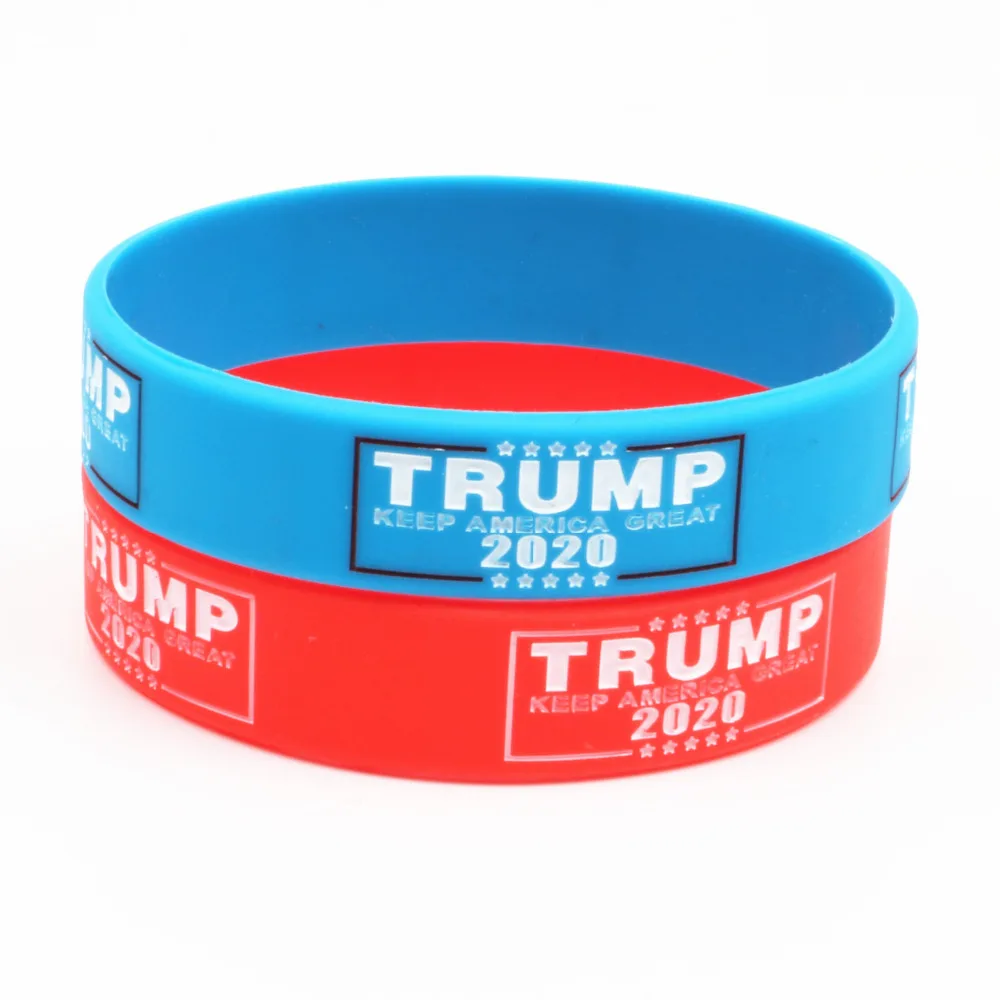 1 шт. силиконовый браслет Trump Keep America Great 2020 красный синий поддержка резиновые