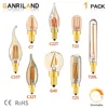 GANRILAND Led E14 Dimmable Gold Mini Tubular Chandelier Night Lamp 0.5W 1W 2W 4W 2200K E12 220V Vintage LED Filament Light Bulbs ► Photo 1/6