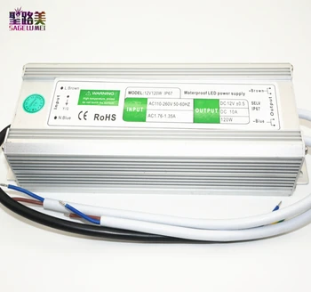 

Dc12v 10a 120w Ip67 Waterproof Electronic Aluminum Alloy Led Driver Transformer Power Supply For Light Strip Modules Strings
