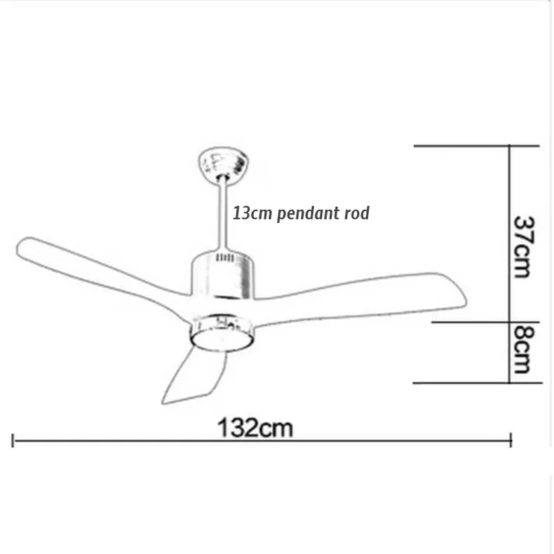 Ceiling fan light Mute Nordic Simple Invisible Fan Light Restaurant Bedroom Home Chandelier Three Color