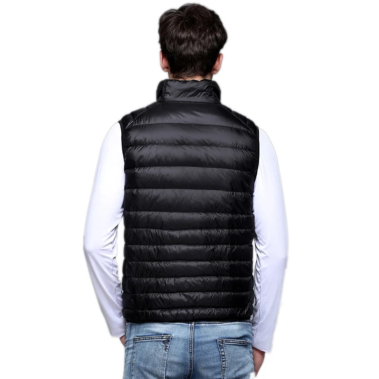 Koop Lente Man Eendendons Vest Ultra Licht Jassen Mannen Mode Mouwloze Bovenkleding Jas Herfst Winter Jas