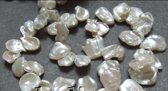 

huij 00712 1Strands 15x20mm White Reborn Keshi Pearls