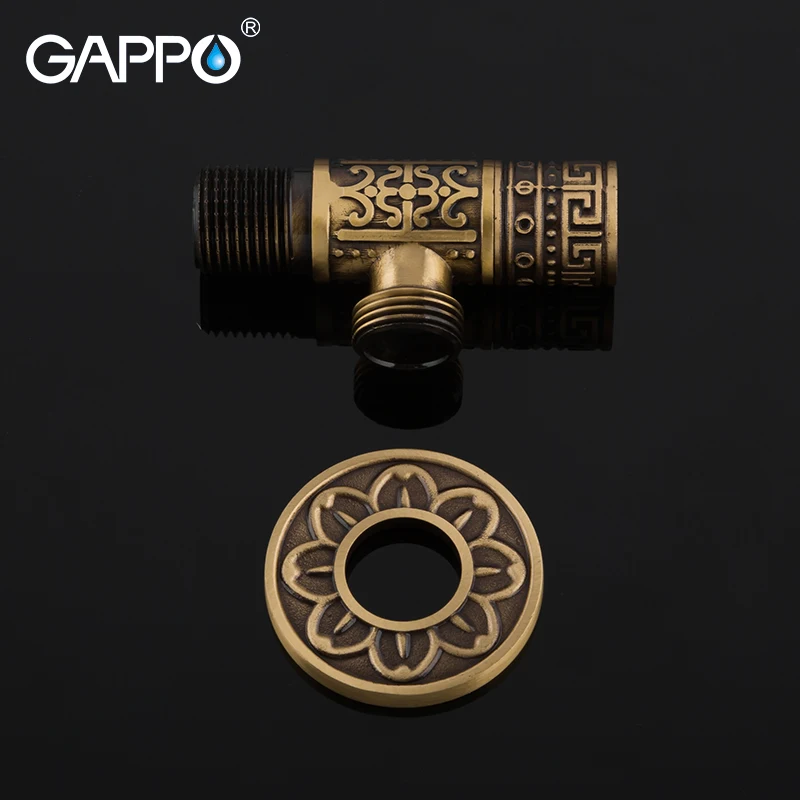 Клапан спускной GAPPO 1/2 дюйма античный латунный угловой стопорный клапан запорный