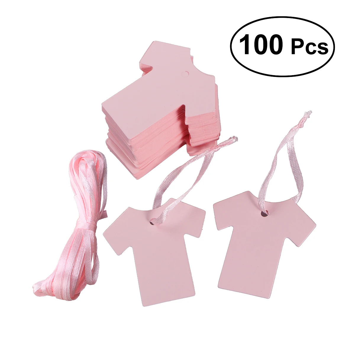 

100pcs Baby Shower Party Favour Gift Tags Paper Cloth Shape Handmade DIY Gift Label Stickers Gift DIY Craft Supplies