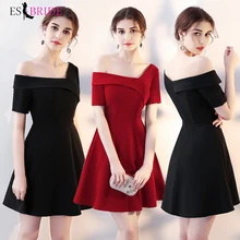 Вечерние платья с длинным плечом, сексуальное ТРАПЕЦИЕВИДНОЕ ПЛАТЬЕ С Коротким Рукавом, Элегантное свадебное платье для особых случаев ES1417