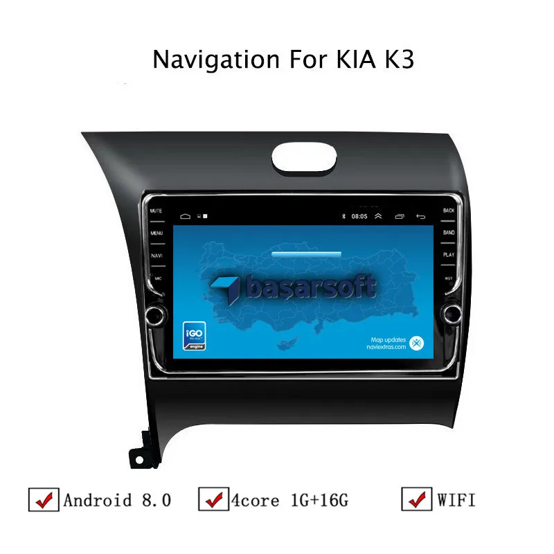 NAVITOPIA 9 дюймов автомобильный мультимедийный плеер Andriod 8 1 gps навигация для Kia K3 2013