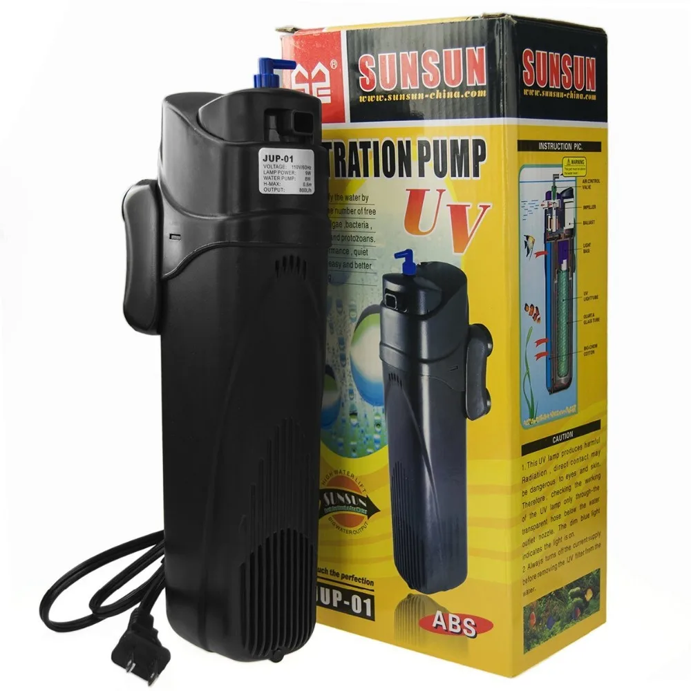 SunSun JUP 01 9W UV Sterilizer Submersible Filter Pump Aquarium 75 GAL