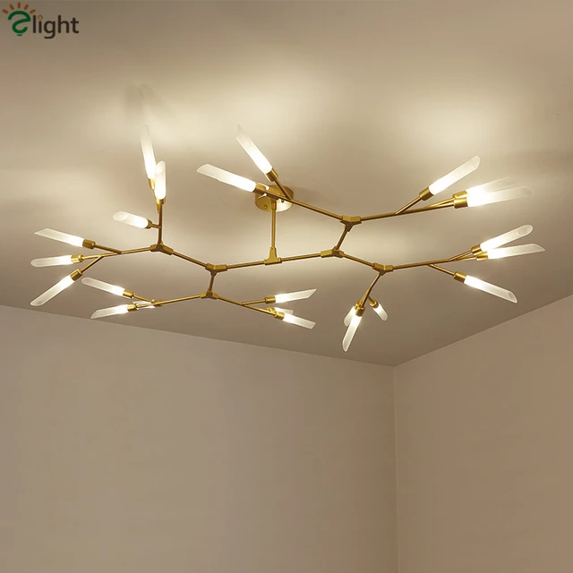 Post Modern Rotatable Branch Led Chandelier Matt Black Gold ... Post Modern Rotatable Branch Led Chandelier Matt Black Gold ...