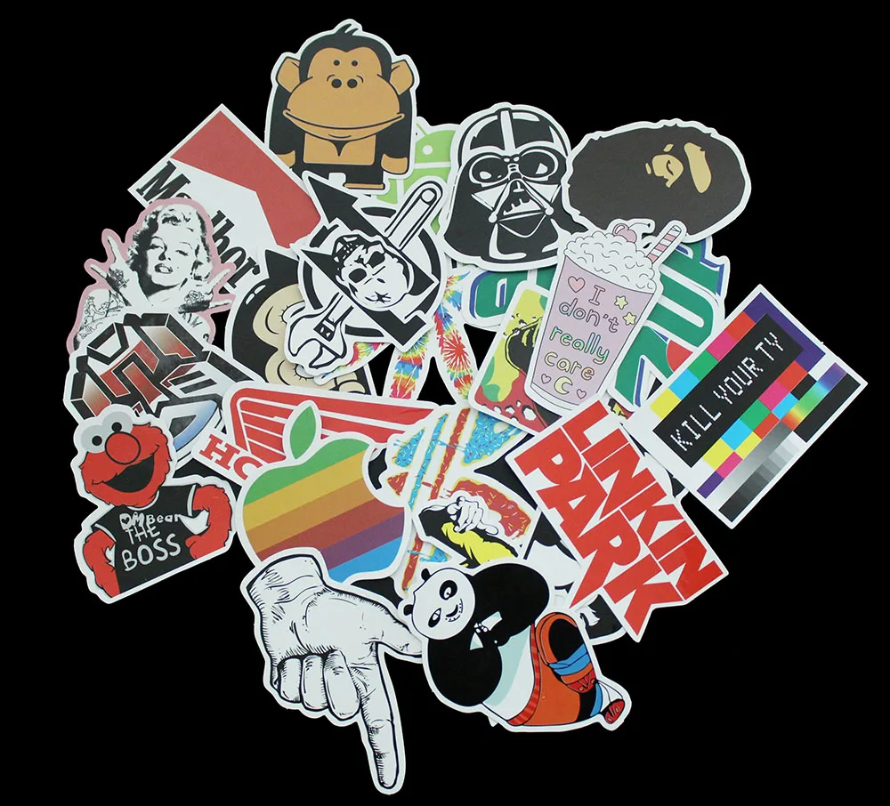 25Pcs Funny Anime Cartoon Stickers For Laptop Luggage Skateboard Motorcycle Decal Sticker