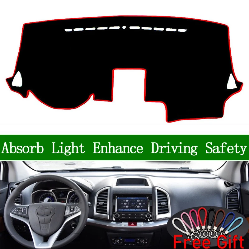 

For JAC REFINE S3 2013 2014 2015 2016 Dashboard Cover Sun Shade Non-slip Dash Mat Pad Carpet Car Stickers Interior Accessories