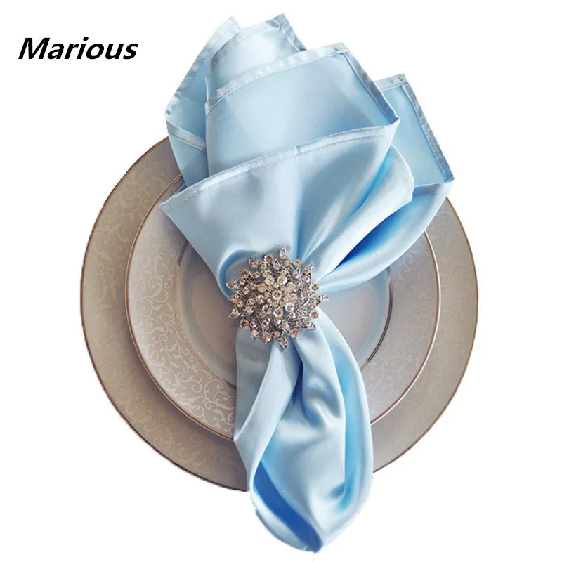 

100pcs 20" Square Serving Napkins Satin Blush Pink Fabric Table Napkins Kitchen Towel Cloth Lint-free Dinner Napkins for Wedding
