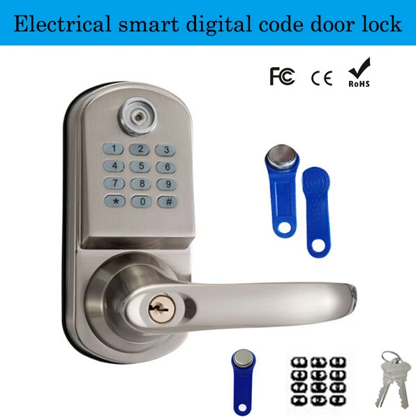 

Hotel/Apartment Electrical smart digital code door lock with remote control TM card unlock electronic sensors with smart card