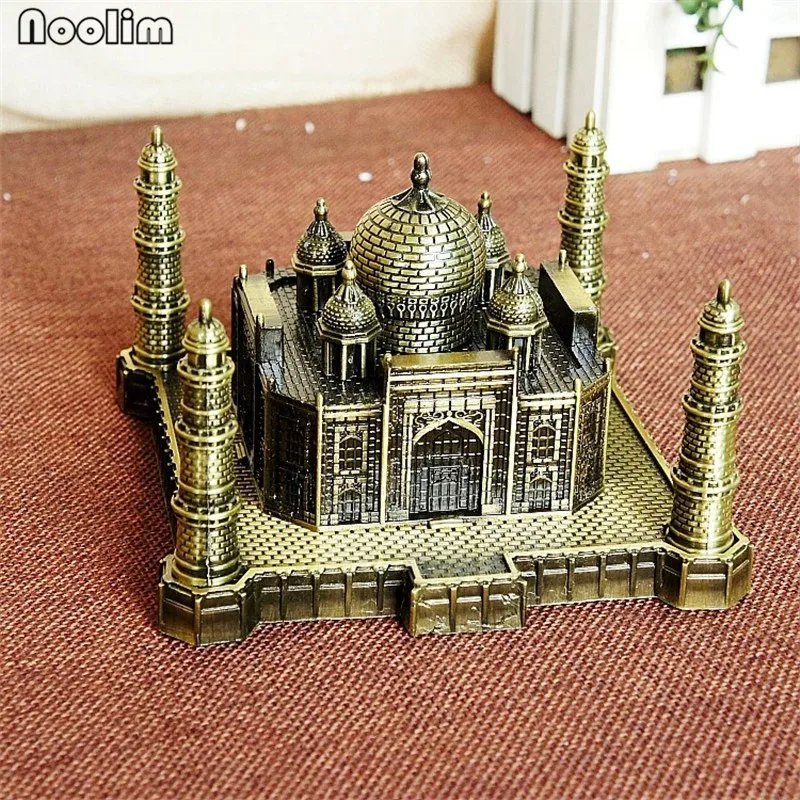 

NOOLIM Taj Mahal Decoration Metal Crafts World Landmark Building Architecture Iron Model Art Home Taj Mahal Souvenir Gift Crafts