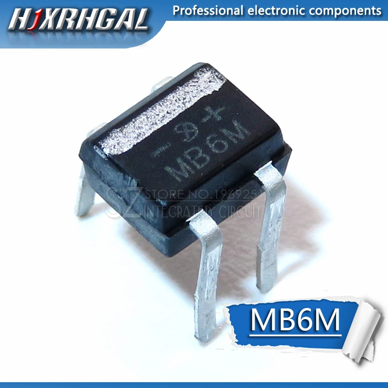 Миниатюрный Мостовой выпрямитель hjxrhgal MB6S MB6M MB10S MB10M MB6F 0.5A 600 В 20 шт.|Интегральные