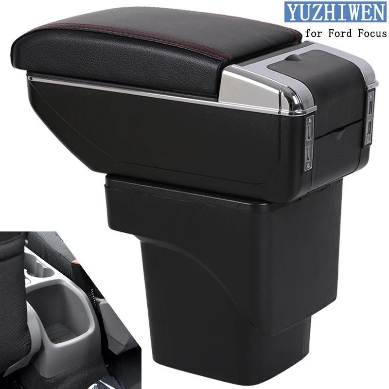 For Ford Focus Armrest Box Ford Focus 2 Universal Car Central Armrest Storage Box cup holder