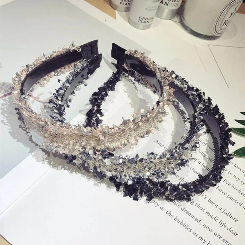 

Elegant Women Wide Knitted Hair Hoop Headband Headwear Face Washing Hairband