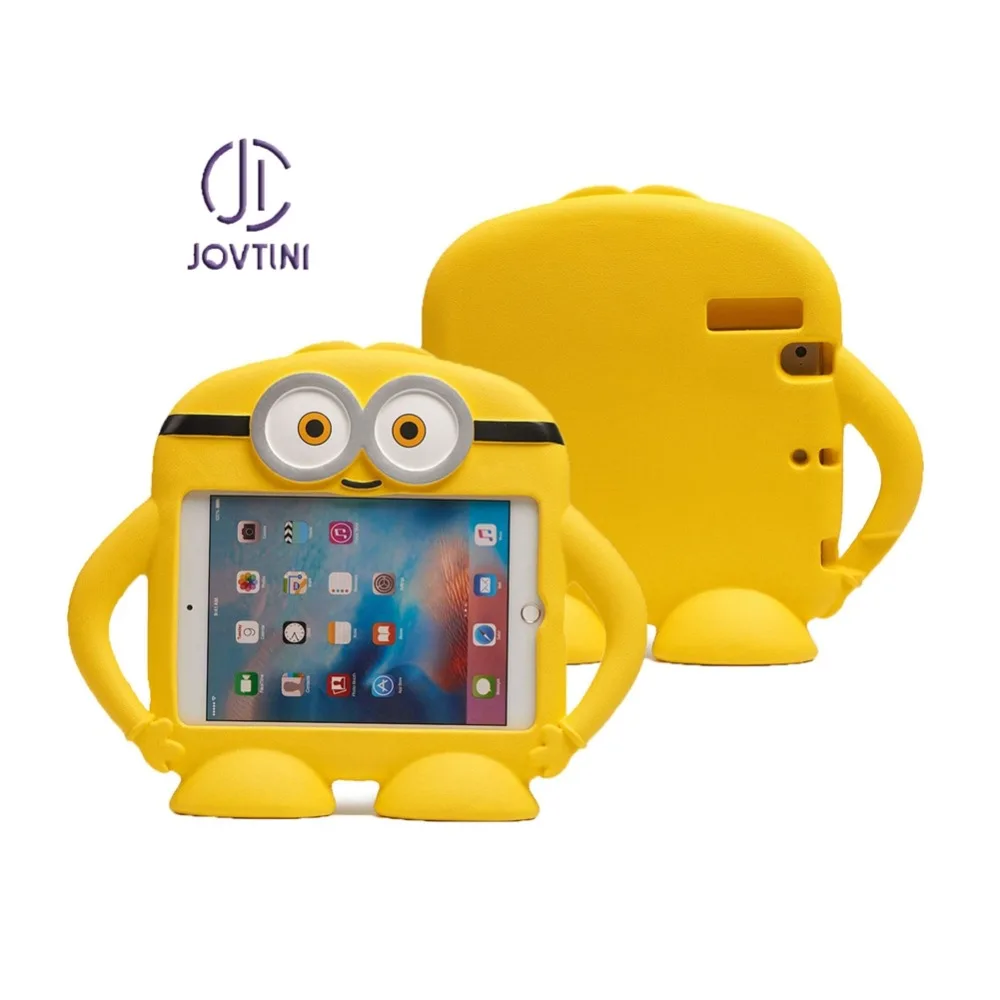 

Case For iPad 9.7 2018 / 9.7 2017 / air / air2 / Pro 9.7 Little yellow man EVA Foam Shockproof Hand-held Stand Kids Tablet Cover