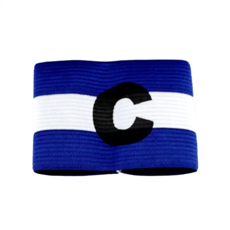 1 шт цветная футбольная повязка капитана команда браслет на предплечье группа манжета - Цвет: Blue