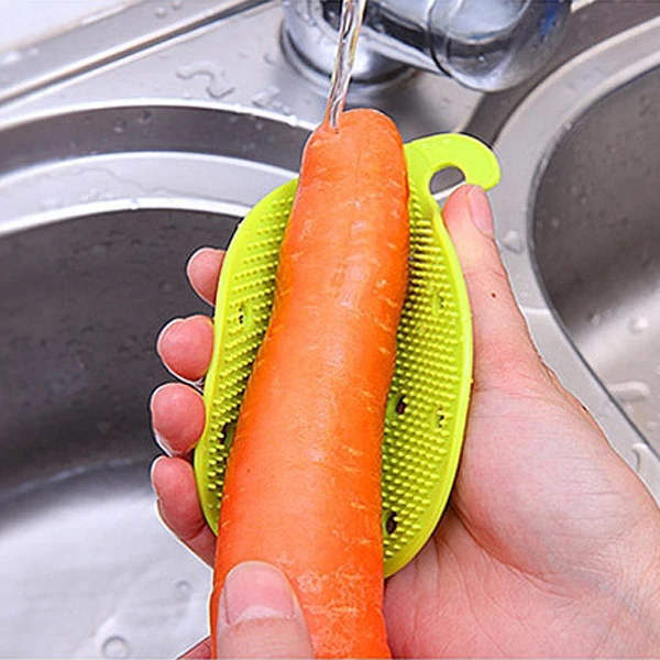 

Multifunction vegetable fruit easy cleaning Silicone brush potato utensils home kitchen washing brush gadgets Cleaning brush