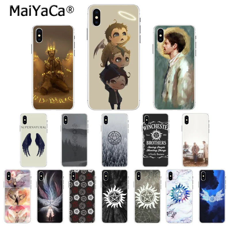 

MaiYaCa A Very Supernatural Christma Newly Arrived Transparent Cell Phone Case for Apple iPhone8 7 6 6S Plus X XS MAX 5 5S SE XR