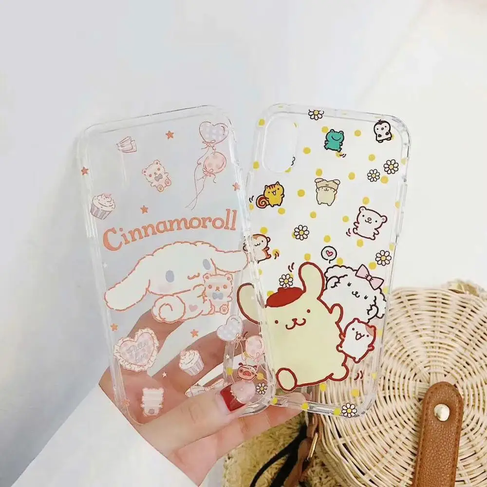 

Japanese Sanrio cute cartoon Soft Phone Case for iphone X XS XR XSMAX I6 I6S 7 8 plus Back Cover Capa Coque