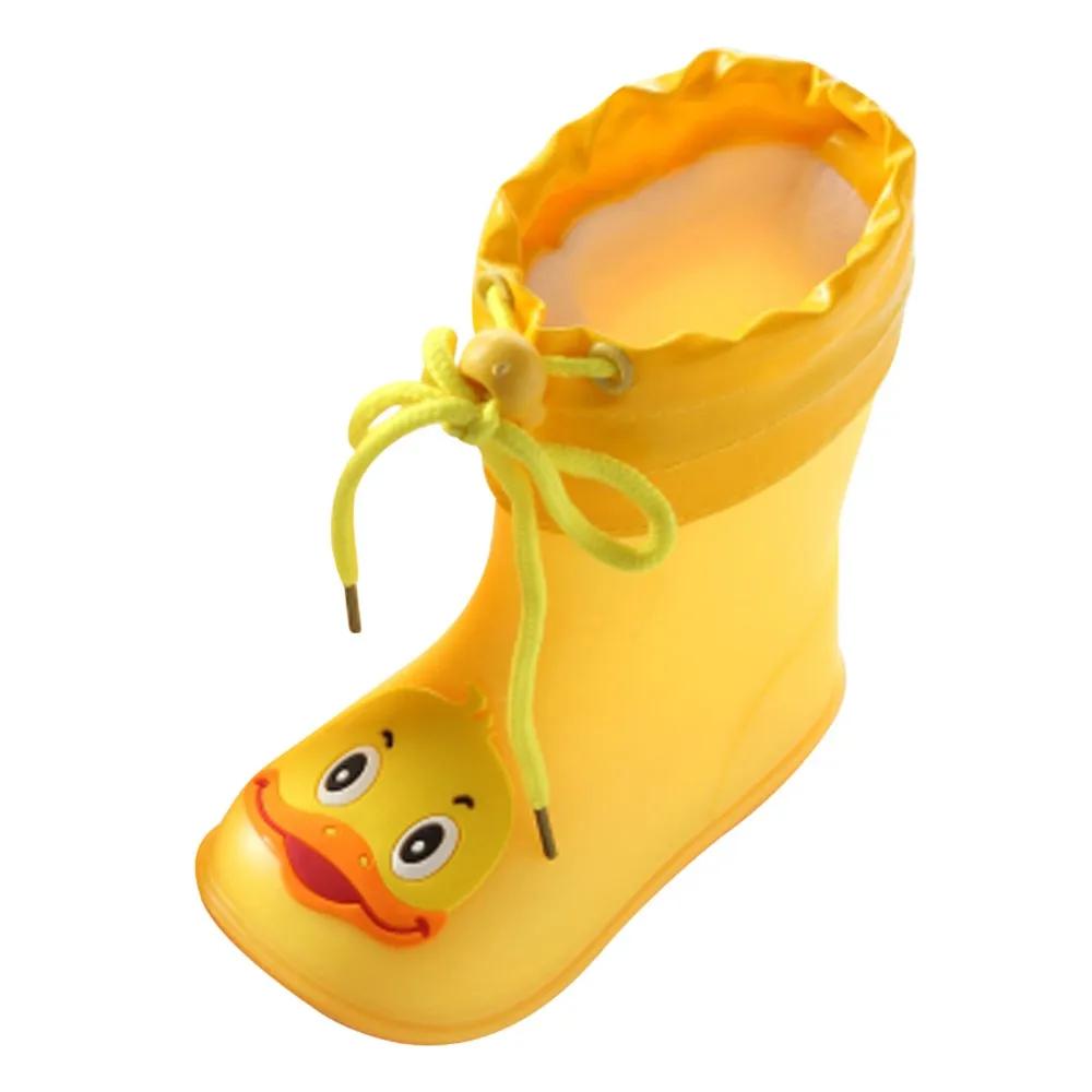 Детская резиновая Водонепроницаемая теплая обувь для дождливой погоды, резиновые сапоги, детская водонепроницаемая обувь, цветные Нескользящие резиновые сапоги