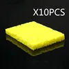 Clean Tool 10pc High Temperature Enduring Condense Electric Solder Welding Soldering Iron TIp Cleaning Sponge Yellow ► Photo 1/2