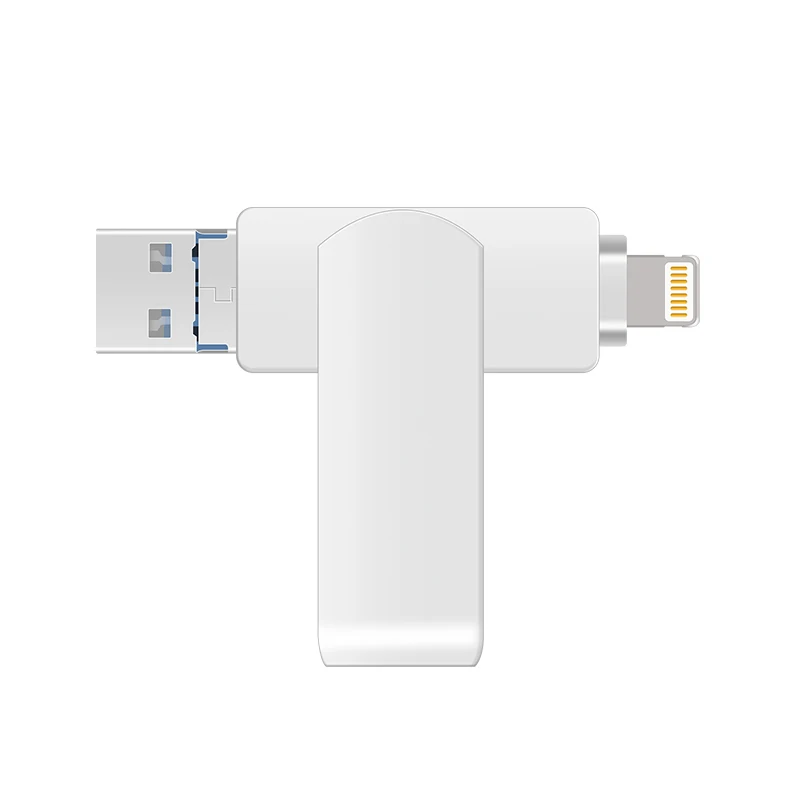 USB флеш накопитель Lightning/USB 3 0/Micro usb портативный флэш 32 Гб 64 металлический Флешка 128