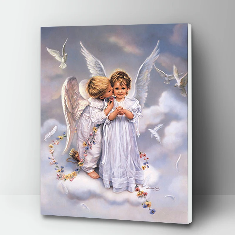 Картина Angel Canvas по номерам 40x50 см Детская акриловая краска с цифрами