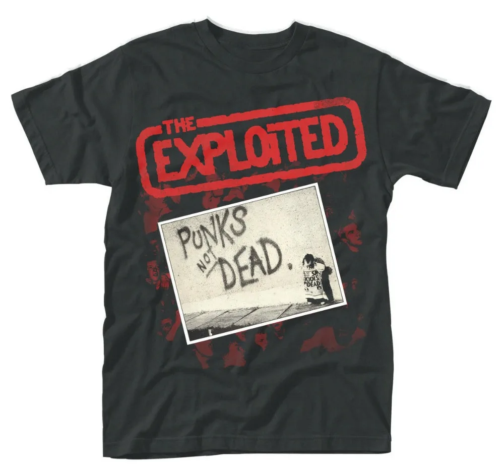 The exploited 'punk's не мертвых» футболка New & официальный! брендовые летние Для мужчин хлопок Костюмы высокое качество изготовленный на заказ майка