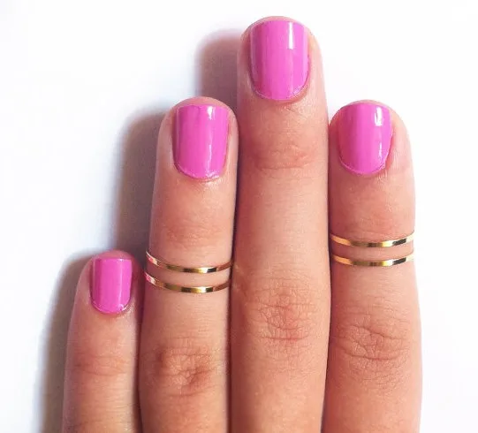 

New Arrival Simple gold silver midi ring women beach round toe ring set r56