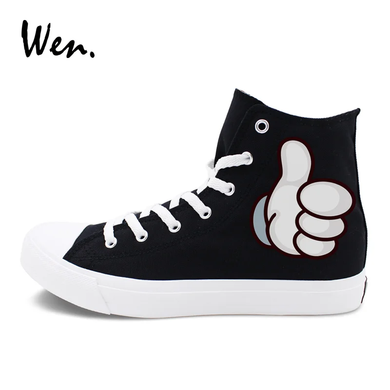 ون تصميم اليد فتات الثناء و النصر أسود حذاء قماش الكبار عالية أعلى الأبيض النساء سكيت حذاء رياضة مريح عشاق الأحذية