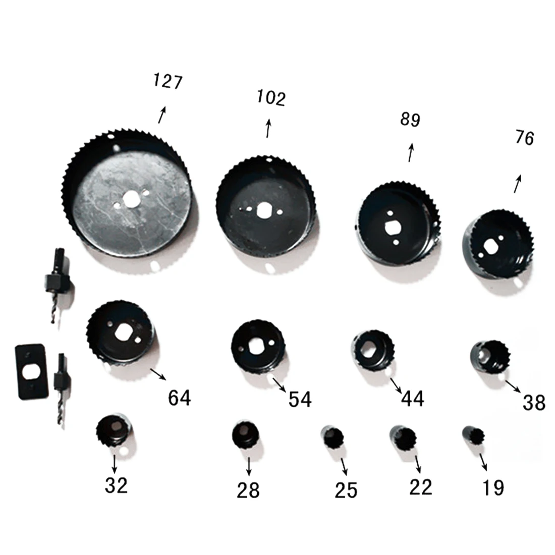 19-127 мм Металл кольцевая пила Комплект случае Деревообработка резак инструмент сверла отверстие комплект видел набор сверл комплект