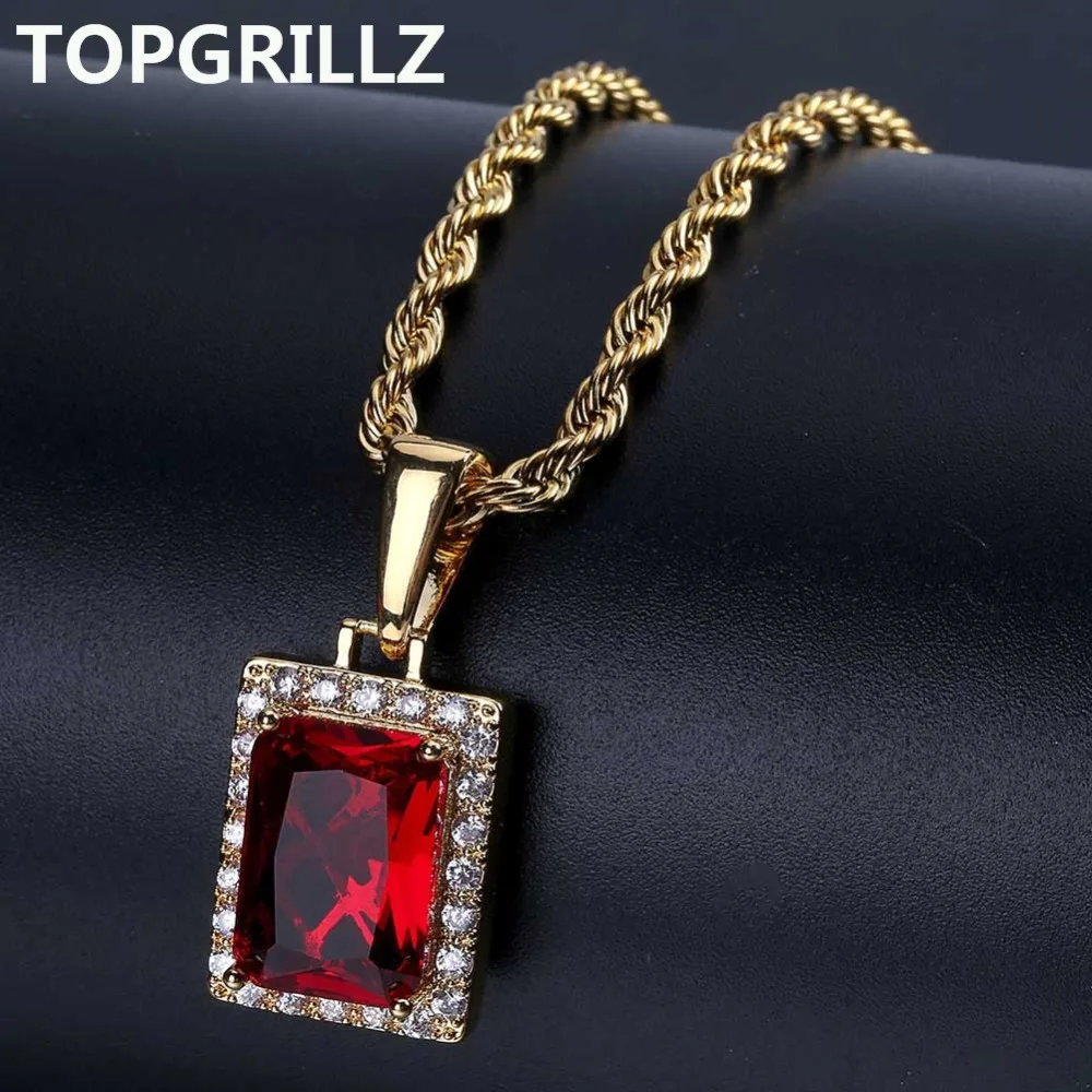 TOPGRILLZ хип-хоп для мужчин и женщин Кристалл горный хрусталь кулон ожерелье