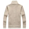 New 4XL 5XL Mens Fleece Sweate Autumn Winter Warm Cashmere Dress Slim Fat Wool Zipper Casual Sweater Men Knitted Coat AG1383 ► Photo 3/6