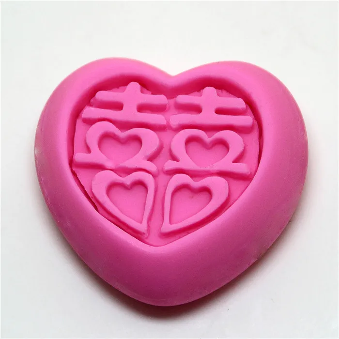

heart-shaped silicone mould handmade silicone soap mold