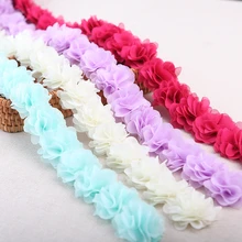 Lace Fabric 26PCS/Lot 16 Colors Dress Harness Decorate Lace Ribbon Polyester Flower Lace Fabric Garment Accessories 1905014