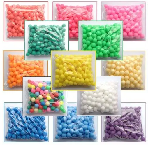 

150pcs 40mm game ball raffle lottery ball Table Tennis PingPong Balls 6 color red yellow blue green white pink free shipping